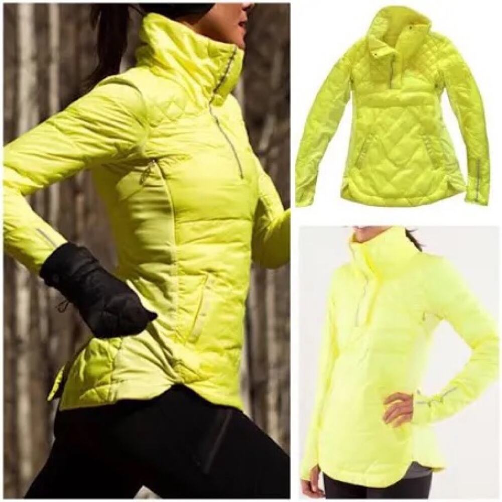 Lululemon $198 What The Fluff Pullover 800 Fill Goose Down Puffer Clarity Sz 6